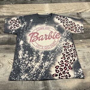 Barbie Kids Party Graphic Tee - Gray and Pink